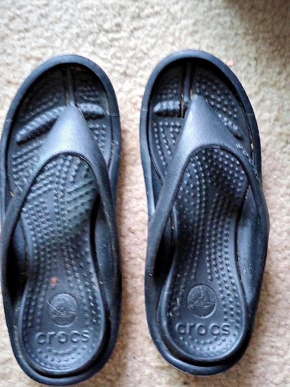 Crocs Athens Flip Flops Black US 8 w/6M Unisex